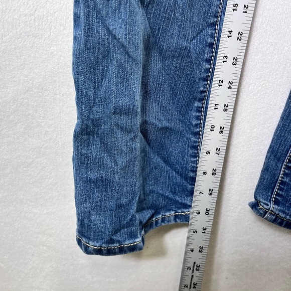 Earl Jeans Straight Leg Flap Pocket Womens 10 Blue Denim Embroidered 2233 - Picture 7 of 9